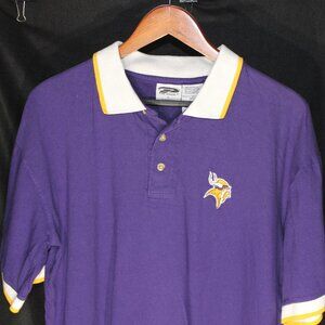 Minnesota Vikings Polo Purple NFL The Edge Vintage - Size Medium